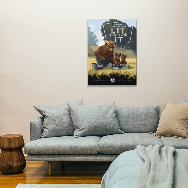 Smokey Bear 2017 Extinguish It - Wood & Metal Wall Art