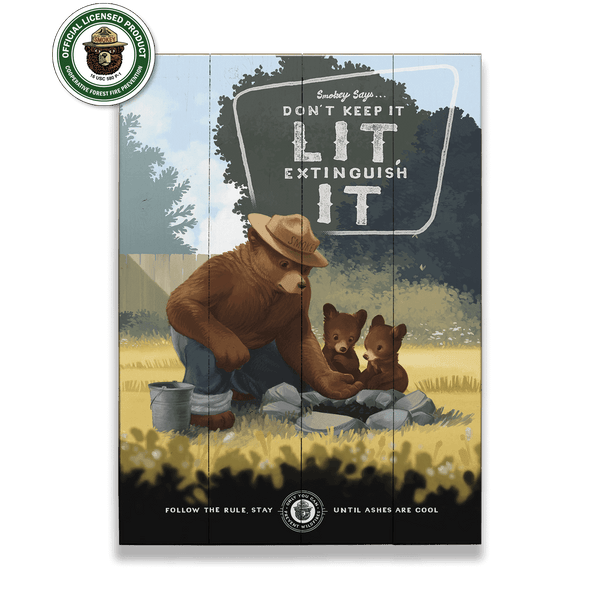 Smokey Bear 2017 Extinguish It - Wood & Metal Wall Art