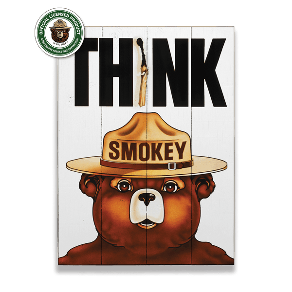 Smokey Bear 1974 Think Poster: Generic - Wood & Metal Wall Art