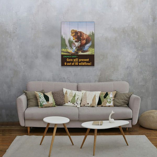 Smokey Bear 1946 Hold Till It's Cold - Wood & Metal Wall Art