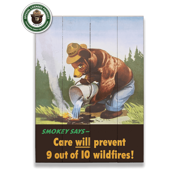 Smokey Bear 1946 Hold Till It's Cold - Wood & Metal Wall Art