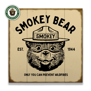 Smokey Bear Logo - Wood & Metal Wall Art