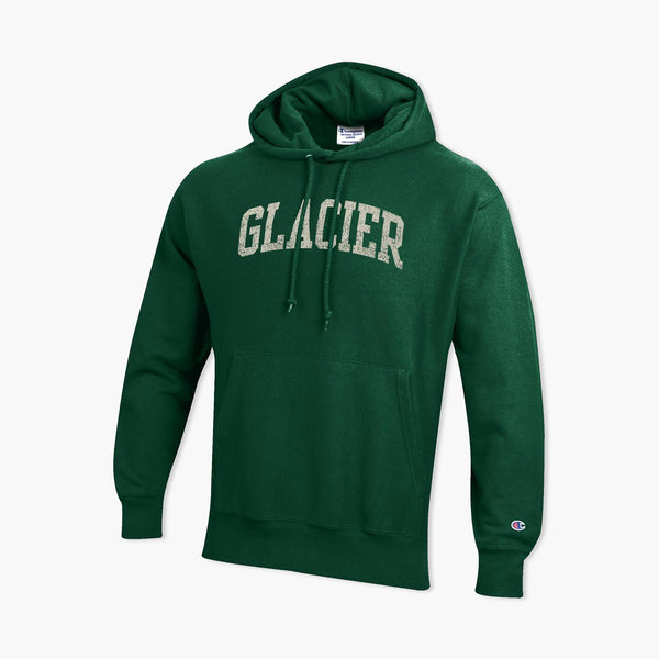 Glacier Dark Green Reverse Weave Hoodie