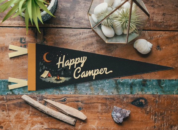 Happy Camper Felt Mini Pennant