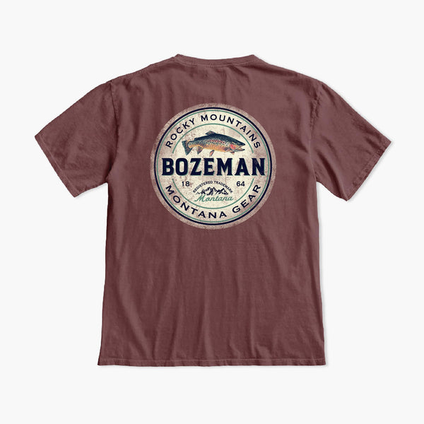 Intone Trout Maroon Bozeman T-Shirt