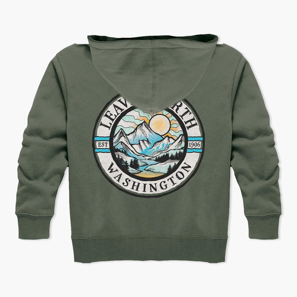 Mood Ring Hunter Green Leavenworth Youth Hoodie