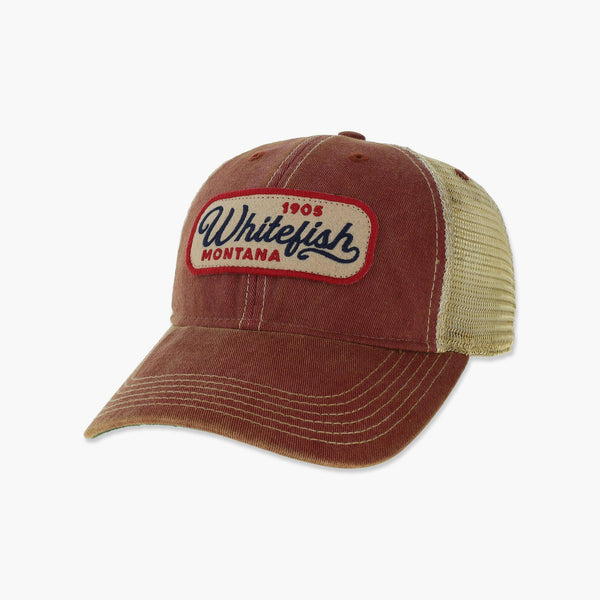 Rounded Rectangle Cardinal Whitefish Womens Trucker Hat