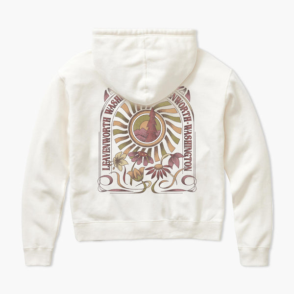 Gardener Ivory Leavenworth Womens Cropped Full Zip Hoodie