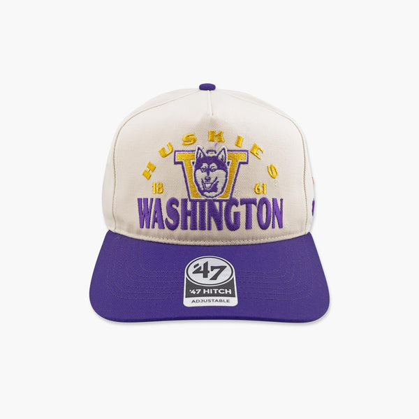 Washington Huskies Cream Arcitext Hitch Snapback