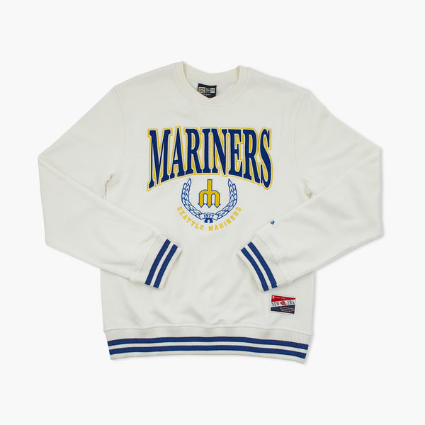 Seattle Mariners Classic Cream Throwback Olympian Crewneck