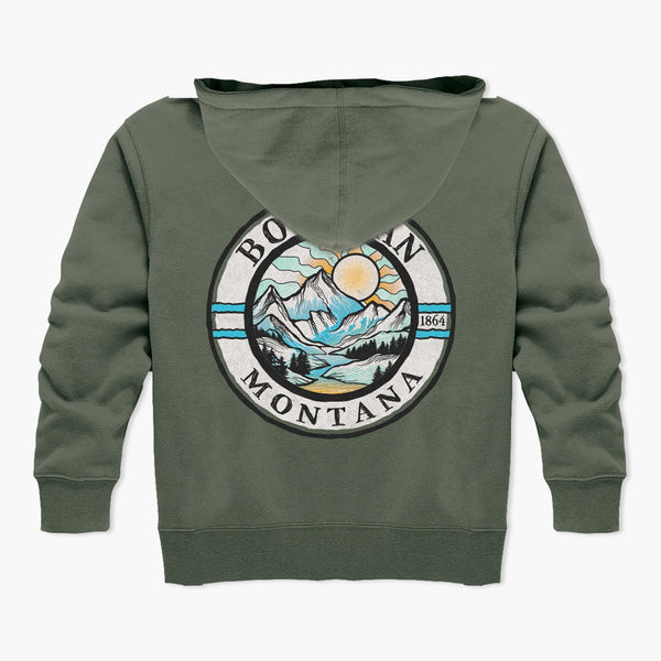 Mood Ring Hunter Green Bozeman Youth Hoodie