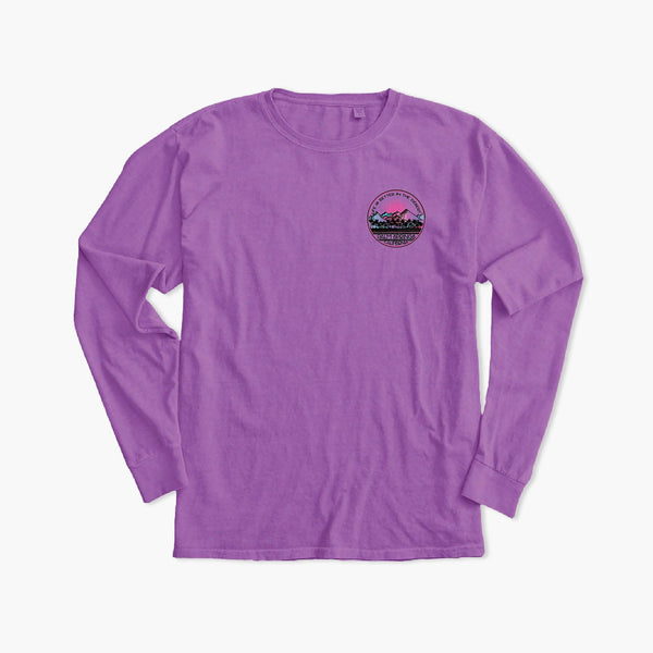 Busy Body Electric Purple Palm Springs Long Sleeve T-Shirt
