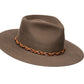 Finn Wide Stiff Brim Hat - Serpent Brown