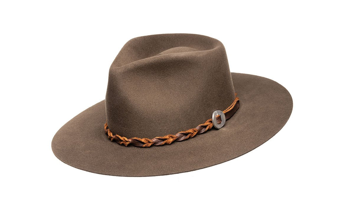 Finn Wide Stiff Brim Hat - Serpent Brown
