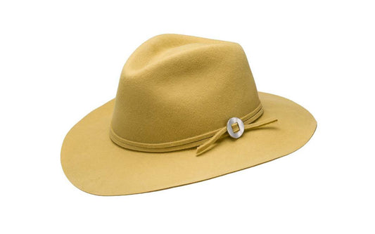 Phoebe Wide Brim Wool Hat - Gold